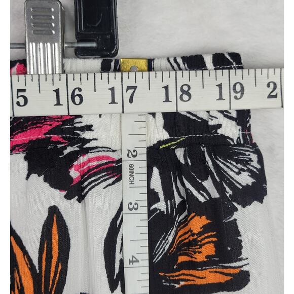 Whimsigoth Midi 18 20 Skirt Pull On Line Flare Casual Colorful Floral Fairy - Picture 6 of 7